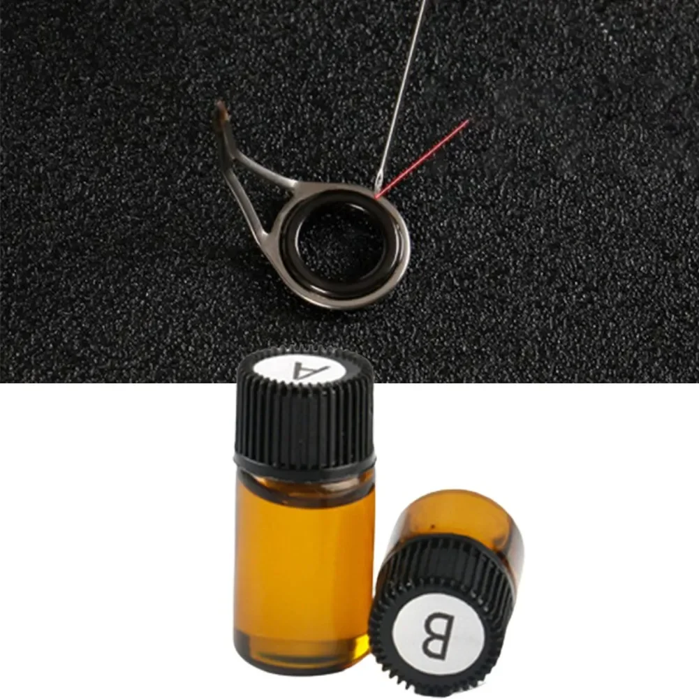 Fishing Rod Building Kit - 2 Stück Angelruten-Epoxidharz AB-Kleber DIY Reparaturführung